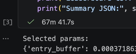 Notebook optimizer run completing in 67m 41.7s